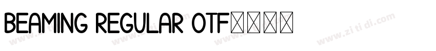 Beaming Regular otf字体转换